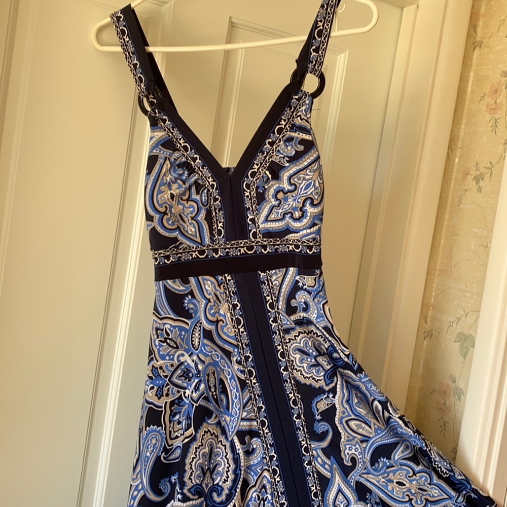 I.N.C. Blue paisley dress